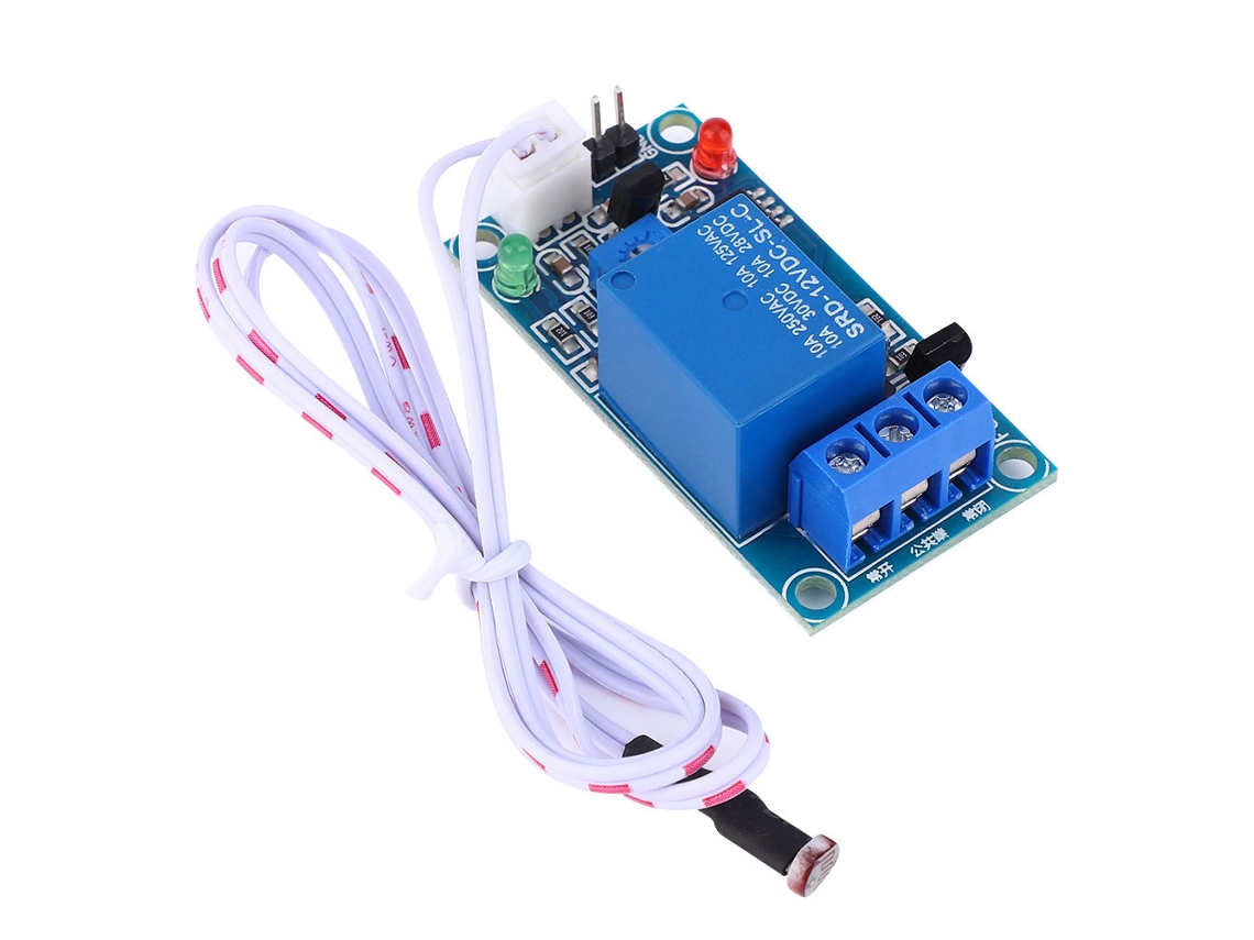 Módulo de Rele com Fotoresistor Sensor de Luz Controle Automático Interruptor 12v
