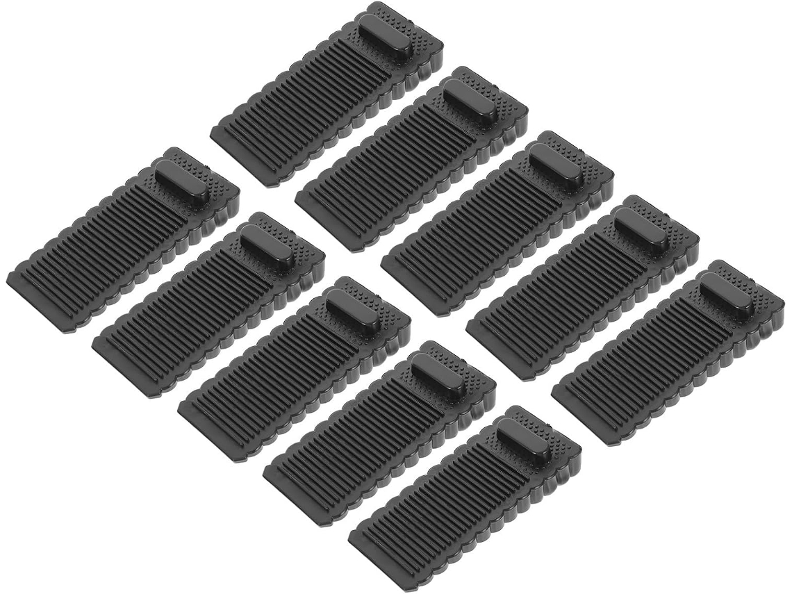 Conjunto De 10 Batentes De Porta Práticos De Borracha Preta Para Proteção Contra Perfuração.