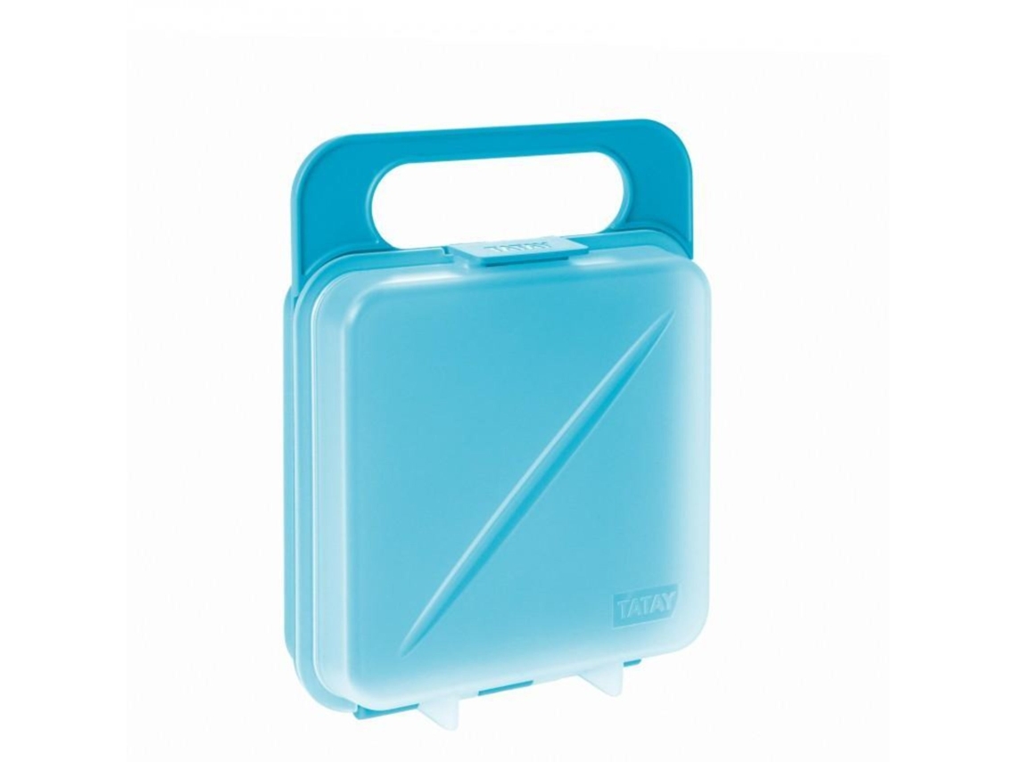 Recipiente para Alimentos TATAY Porta Sandwich Infantil (Azul - 18 x 14 x 4.5 cm - Plástico PP05)