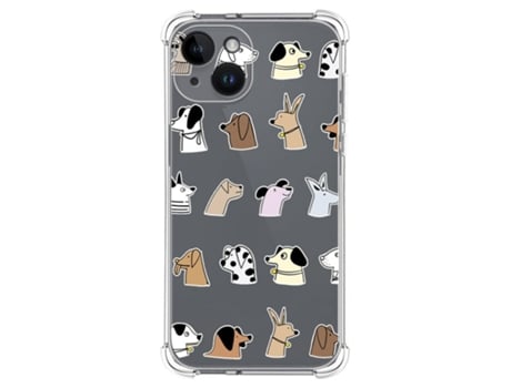 Capa para iPhone 14 (6.1) TUMUNDOSMARTPHONE Desenhos Anti Golpes Cães Multicor