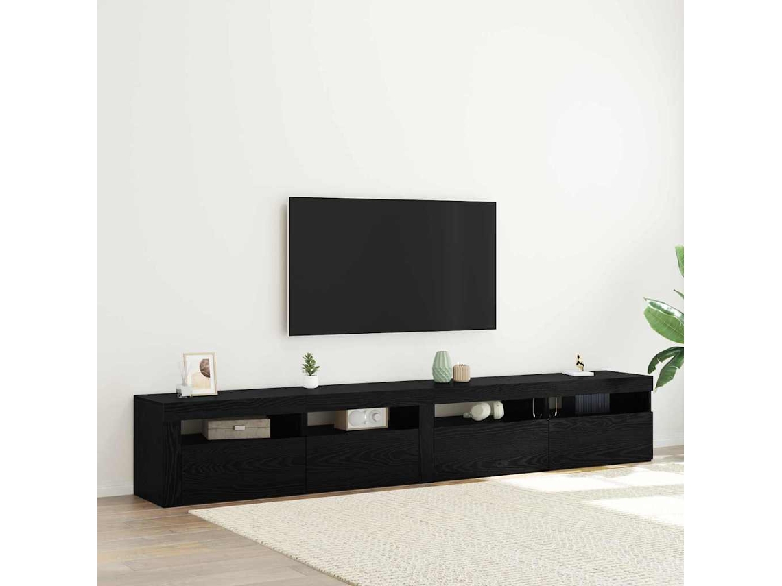 Vidaxl Conjunto De Móvel De Tv 3 Unid. Carvalho Preto