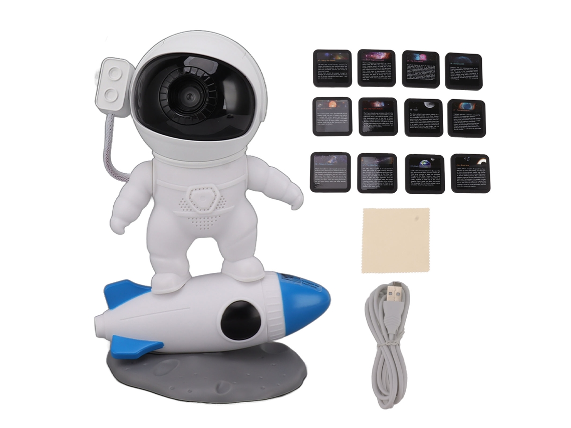 Projetor de Estrelas Galáxia Luz Noturna Usb 360° Rotação Cabeça Astronauta | S/MARCA