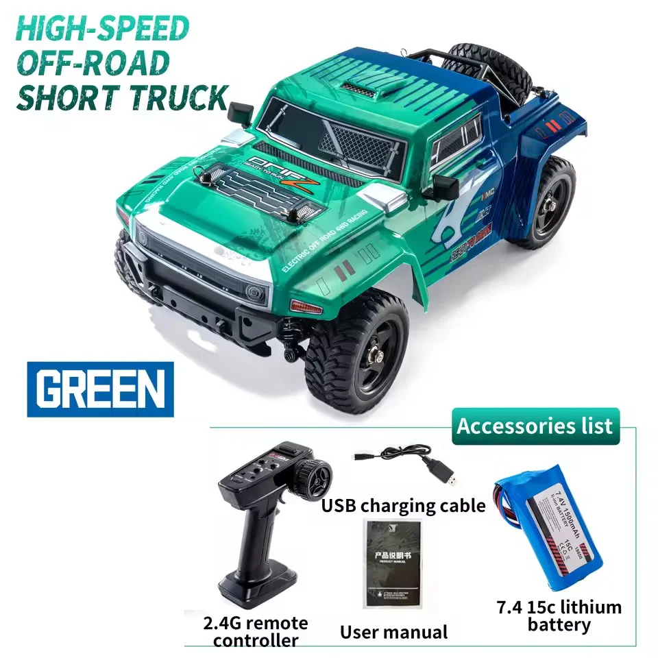 (azul) Caminhão De Brinquedo Off-road 4x4 De Alta Velocidade Com Controle Remoto 2.4g