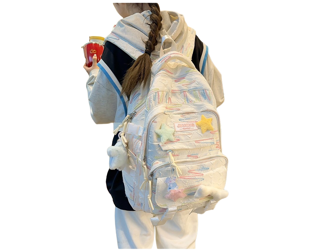 Laxiscreed Mochila Escolar Para Crianças E Jovens, Design Estilo Colegial, Confortável E Resistente