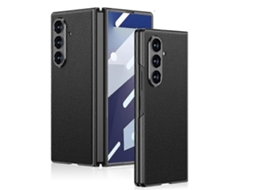 Capa De Celular Gkk Com Pintura Metálica Integrada, Toque De Couro E Cobertura Total Para Samsung Galaxy Z Fold7 5g.