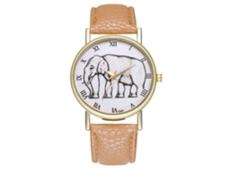 Reloj De Cuarzo Para Pareja Zhoulianfa Con Correa De Pu Color Beige