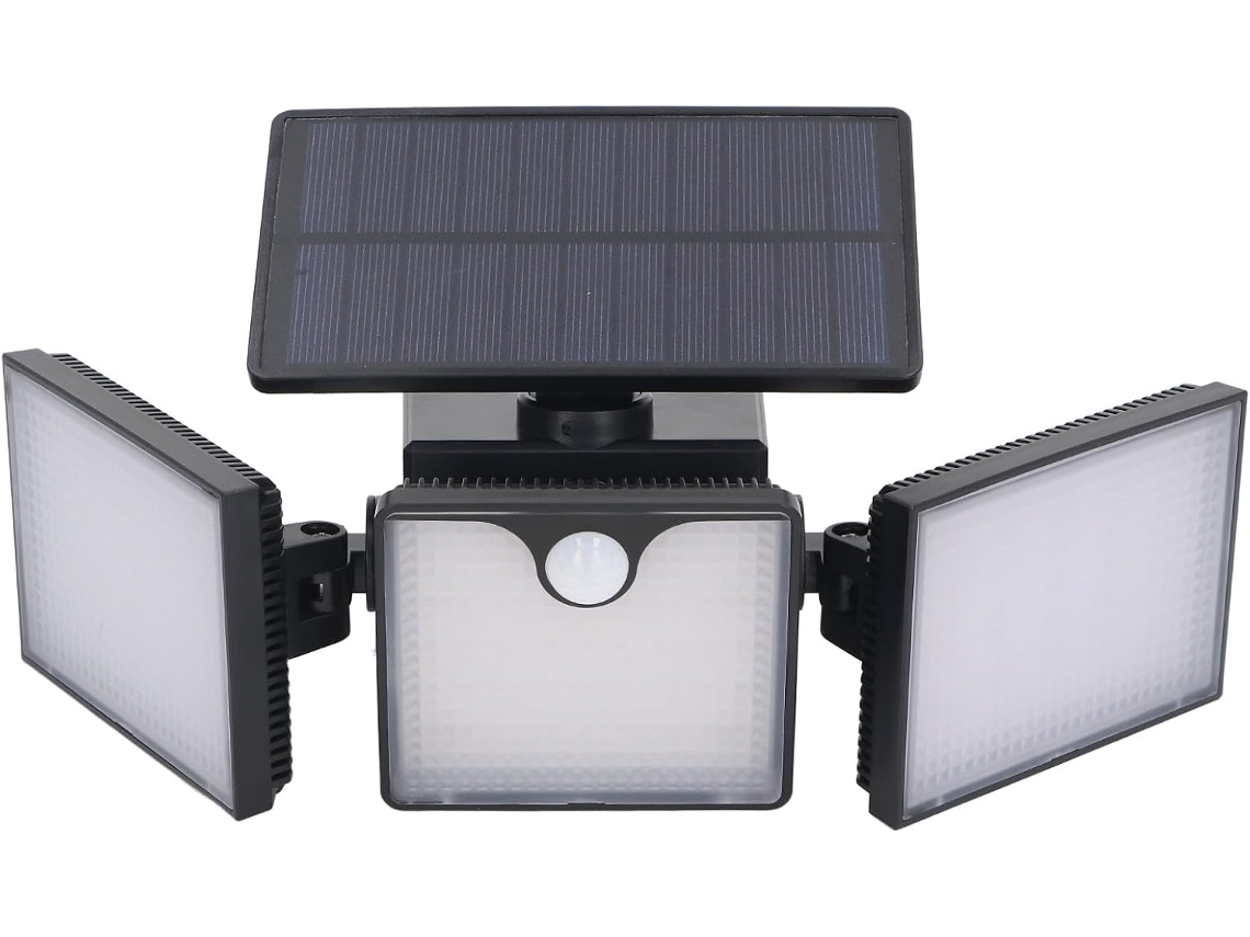 Luminária Solar De Parede Led Externa Em Abs Com Sensor De Movimento