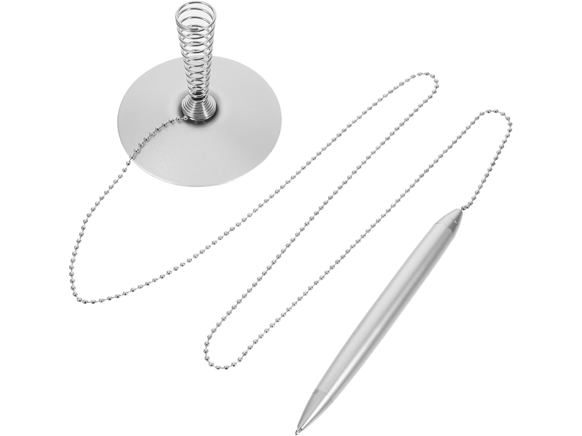 Caneta Em Gel Metálica Com Suporte Para Materiais De Escritório, Ideal