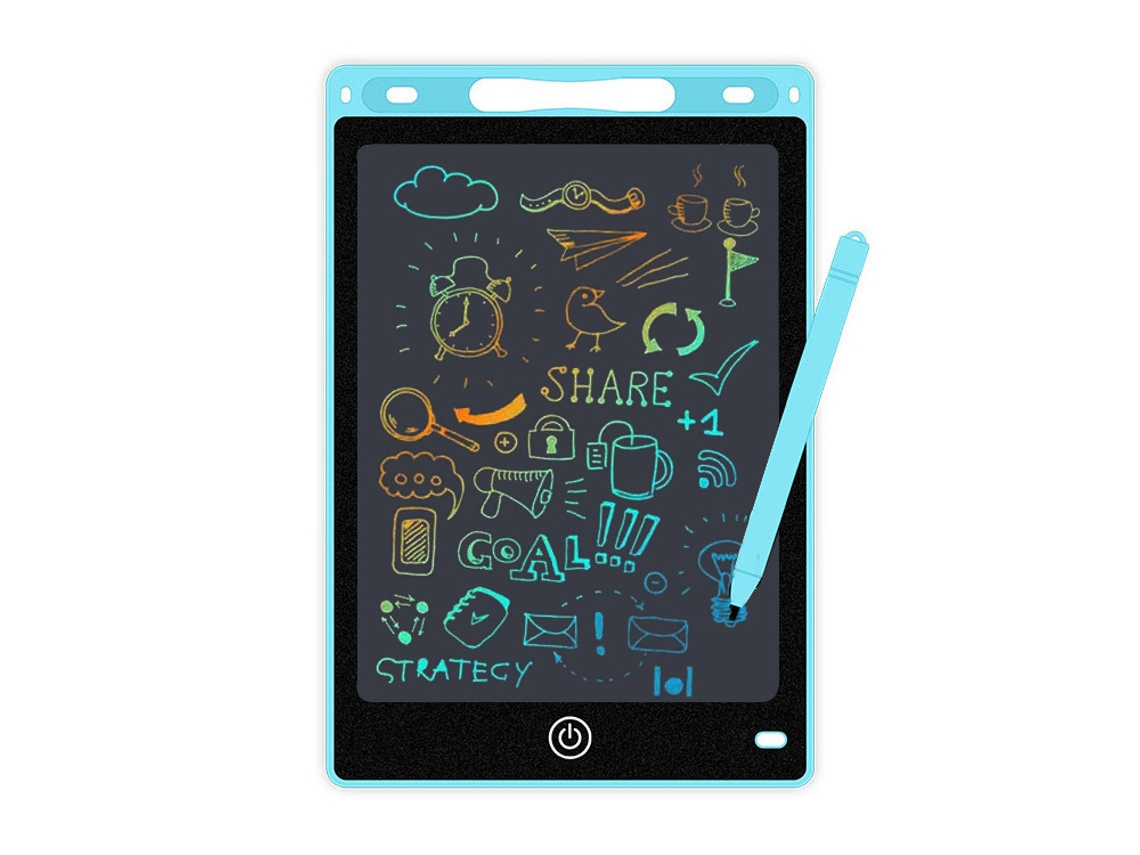 Tablet De Escrita Digital De 12 Polegadas, Tablet De Escrita Lcd Portátil E Apagável Para Grafite, Azul Escuro