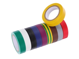 Pacote Com 10 Rolos De Fita Isolante Pvc Resistente Ao Calor Para Uso Interno E Externo, Isolamento Profissional E
