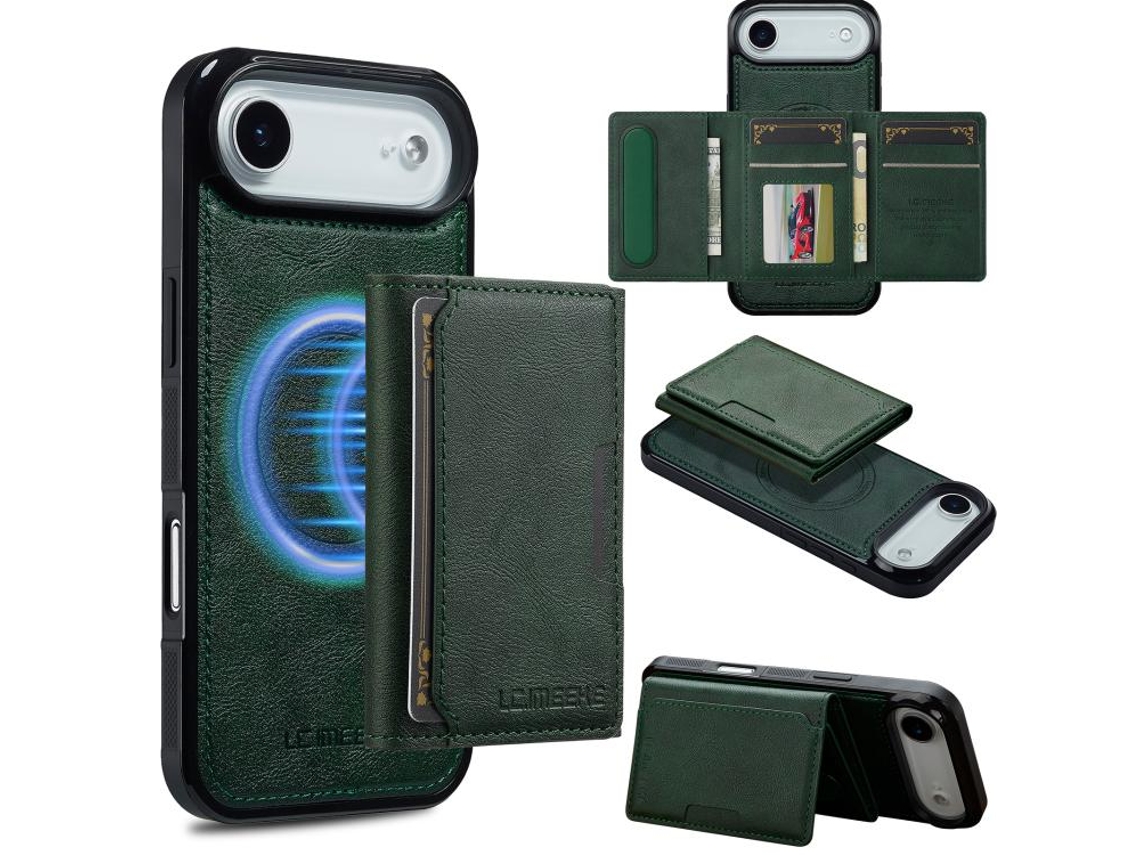 Capa Para Iphone 17 Air Com Porta-cartões Rfid Removível E Magsafe - Série Lc.imeeke L5