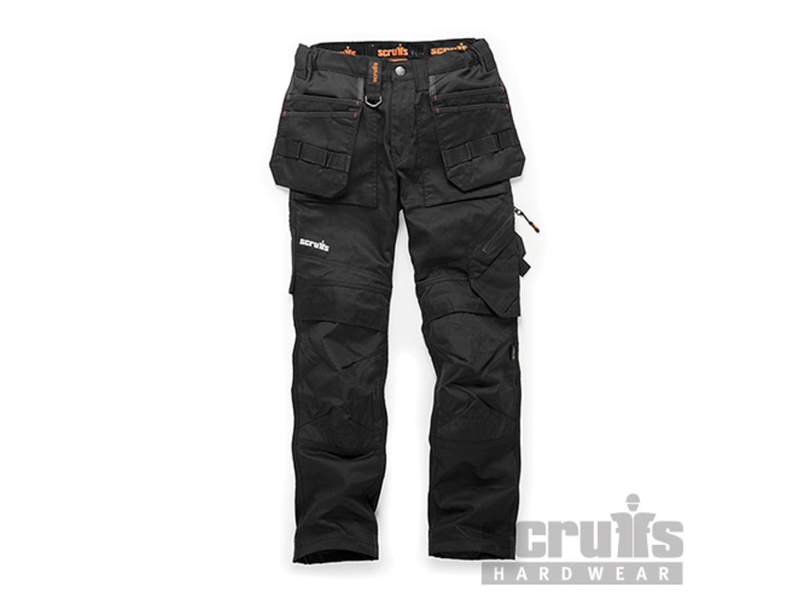 SCRUFFS T55264 Pantalón para Mujer de Bolsillos Con Funda Trade Flex Color Negro