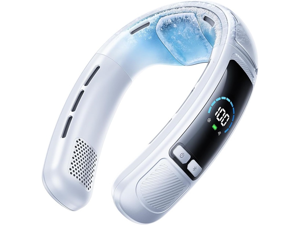 Ventilador Pescoço Sem Lâminas Sensor Gelo Turbo Digital