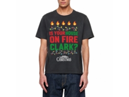 Rockinstone National Lampoon's Christmas Vacation House On Fire T-shirt Size:xl