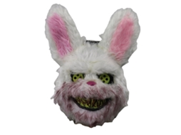 Máscara De Coelho Rosa Branca Assustadora Para Halloween Cosplay