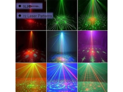 Dj Stage Party Disco Light Laser Projector 9led Vermelho Verde Azul Flash Strobe Festa De Fim De Semana De Natal-wellngs