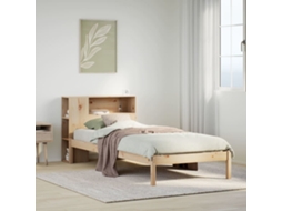 Cama Com Estante Sem Colchão 75x190 Cm Pinho Maciço