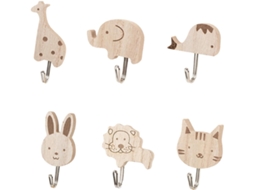 Gancho De Parede Decorativo Madeira Em Formato Animal Para Quarto Infantil Greabuy, Ideal Para Roupas, Chapéus E