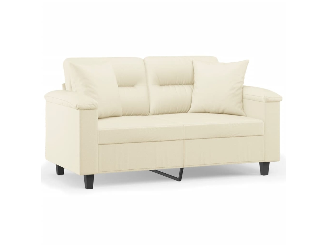 2-seater Sofa, 2-seater Sofas Vidaxl Creme Couro Artificial (n/a)