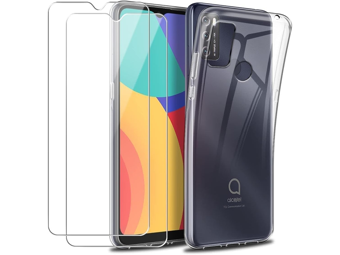 Película de Ecrã Duplo Protetora para Alcatel 1S 2021 HONGWE. Transparente