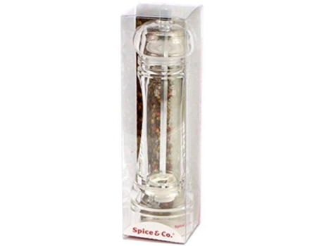 BISETTI Spice Co. Moinho Universal de Pimenta/Sal Acrílico Transparente 6X 6X 21Cm 1271
