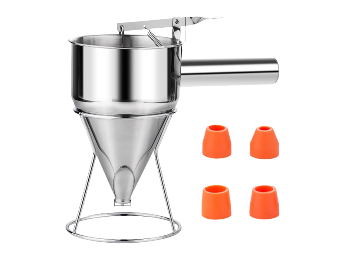 Funil Dispensador Em Aço Inoxidável Resistente À Ferrugem, Funil De Cozinha Eficiente Para Takoyaki, Utensílio De