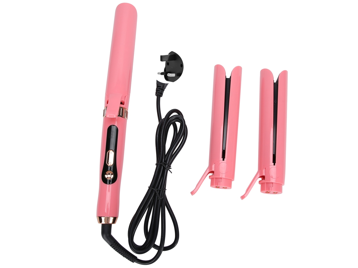 2026 plancha de Cabelo 3 em 1 com Cabeças Desmontáveis Plancha Elétrica para Alisar Cabelo Plug Uk 220v