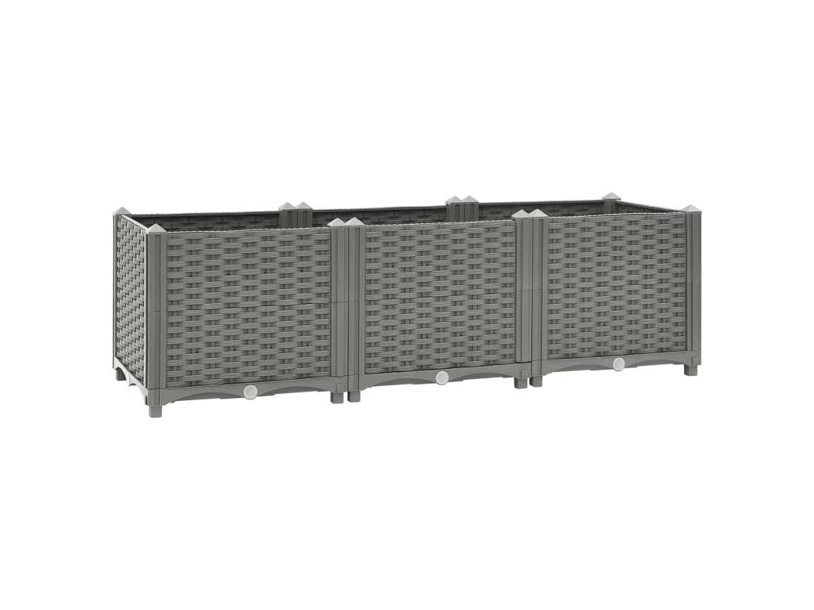 Raised Bed, Raised Beds Vidaxl Cinzeto Polipropileno (120 X 40 X 38 Cm)