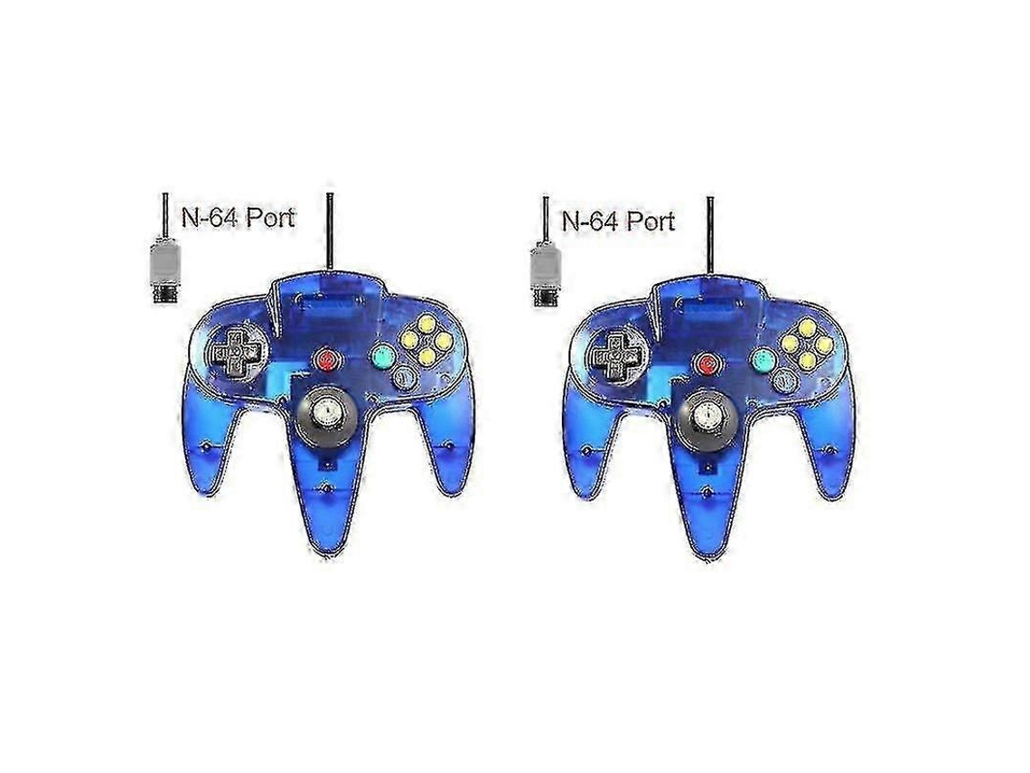 Pacote Com 2 Controles Clássicos Com Fio Para N64, Jogos Retrô De 64 Bits, Joystick De Substituição Ly Ebike