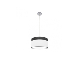 Pingente Cloe 1xe27 Cromo/madeira Branco Preto Regx40x40 Cm Fabrilamp