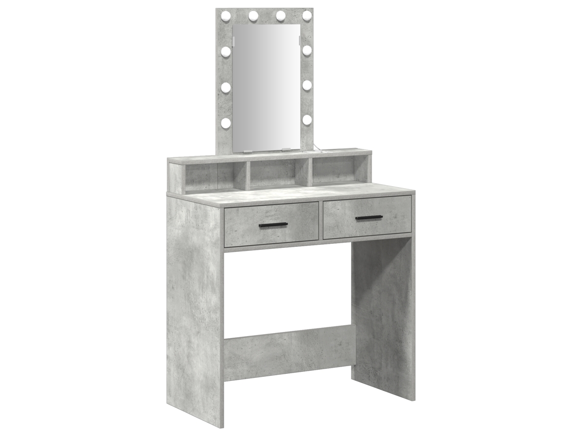 Conjunto 1 Mesa De Vestir Vidaxl Cinzento Derivados De Madeira (79 X 41 X 140 Cm)