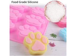 Molde De Silicona Para Pies De Perro, 2 Piezas Con 6 Cavidades Para Hornear Pasteles, Reutilizable Para Dulces Y Galletas