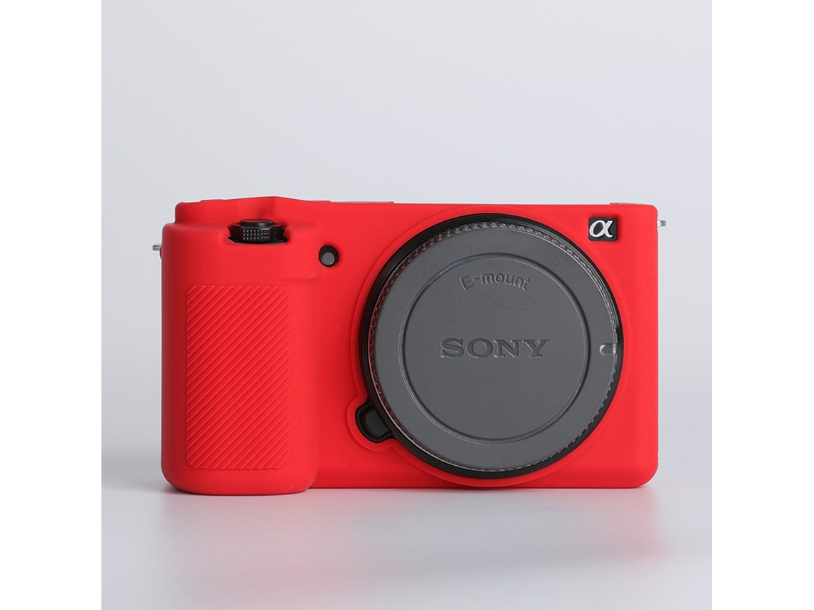 Capa para Sony Zv E10 Acessórios de Silicone para Câmera CUICH (vermelhos)