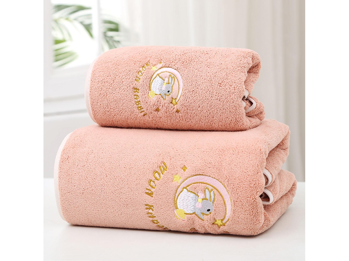 Toalha de Banho em Lã Coral, Absorvente, Macia e Grossa, para Chuveiro, Casa e Praia, Rosa, 70x140 BRILVIBERA