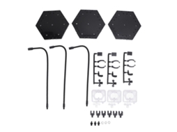 Suporte para Bonecos de Ação Business de 3 Pack de Aço Inoxidável flexível para Modelos de 6 polegadas preto