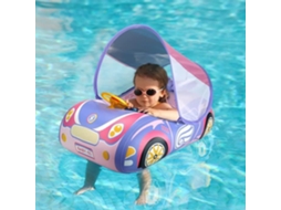 Piscina cadeirinha de Natação com Toldo Rosa para Crianças de 1 a 4 Anos AOZORZ