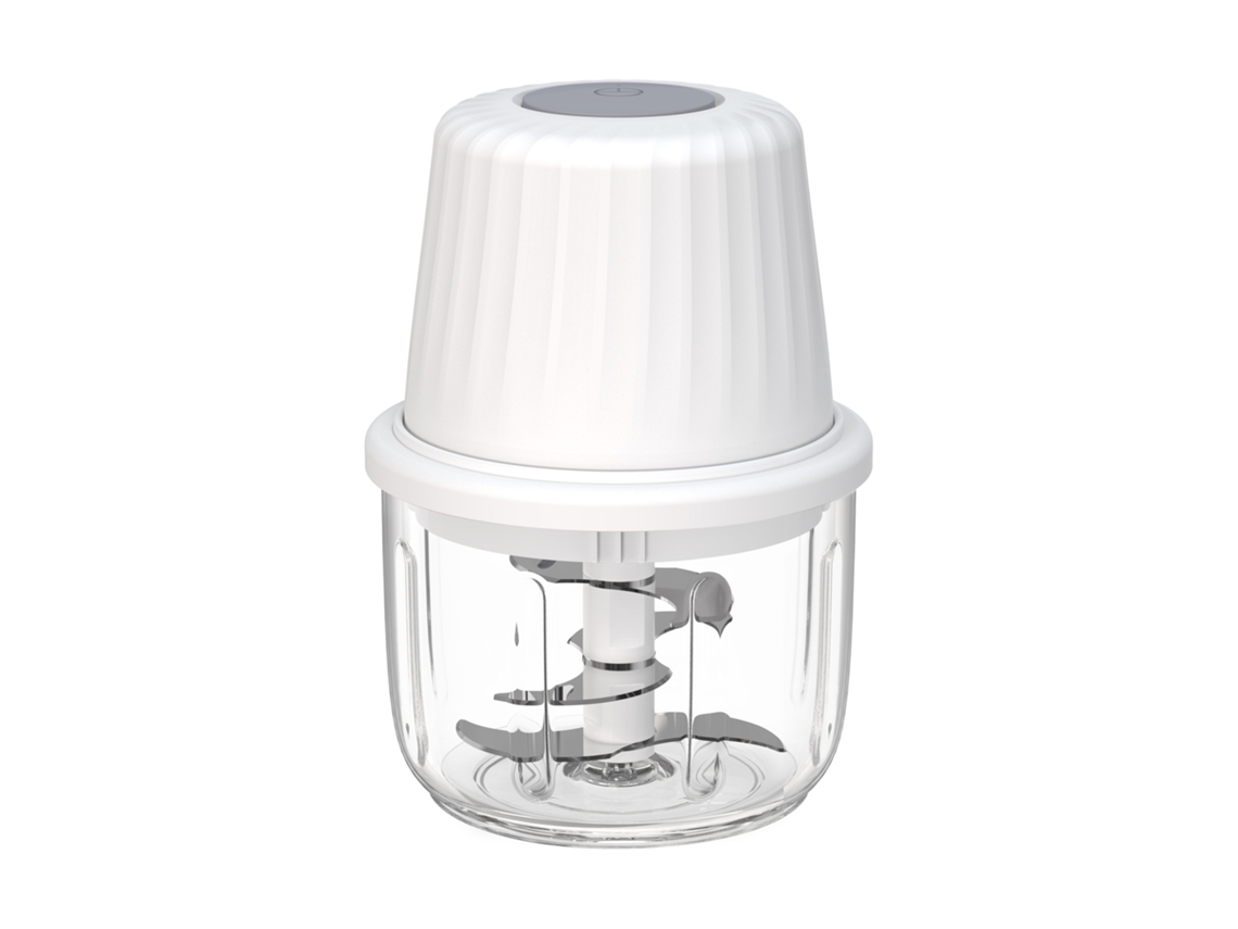 Picador De Alho Elétrico De 450 Ml, Mini Picador De Legumes Portátil, Moedor De Alho, Amassador E Picador De Cebola (branco)