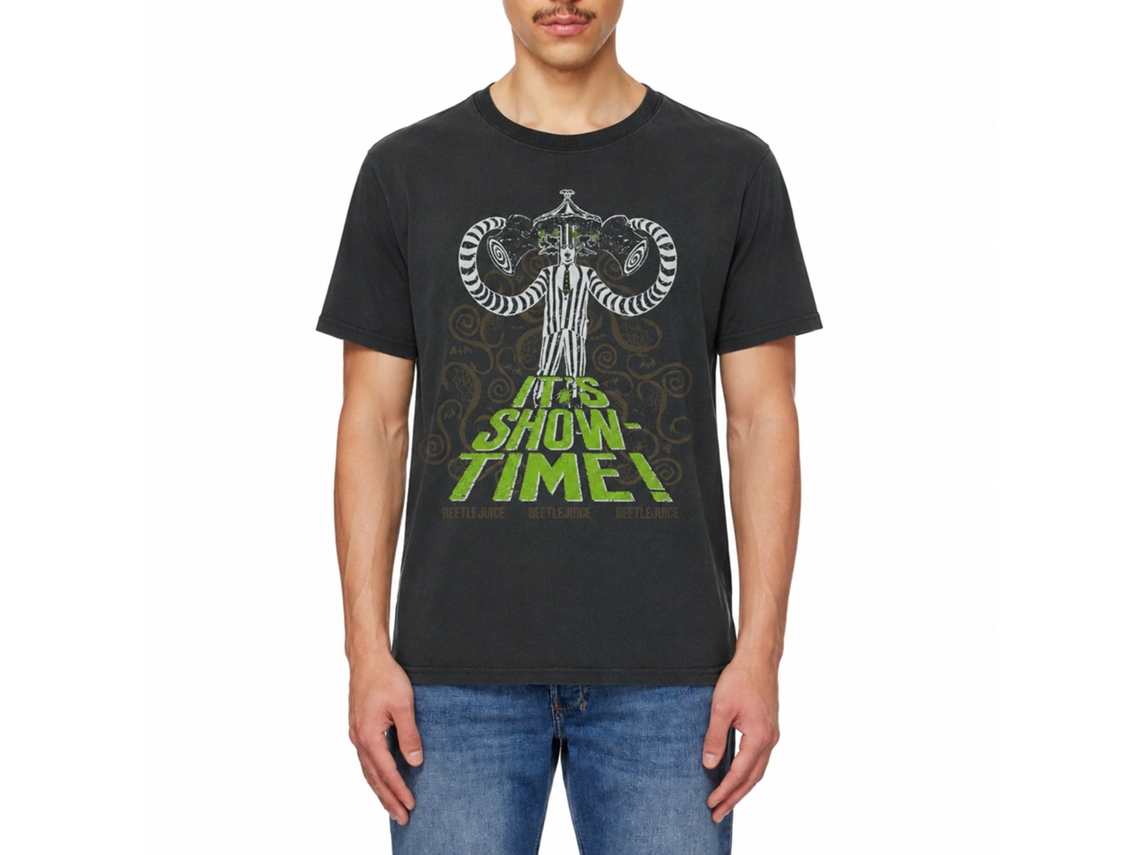 Rockinstone Beetlejuice It's Show-time Black T-shirt Size:xxl