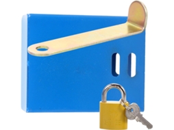Conjunto De Trava Para Torneira Externa Em Ferro Azul Com Design