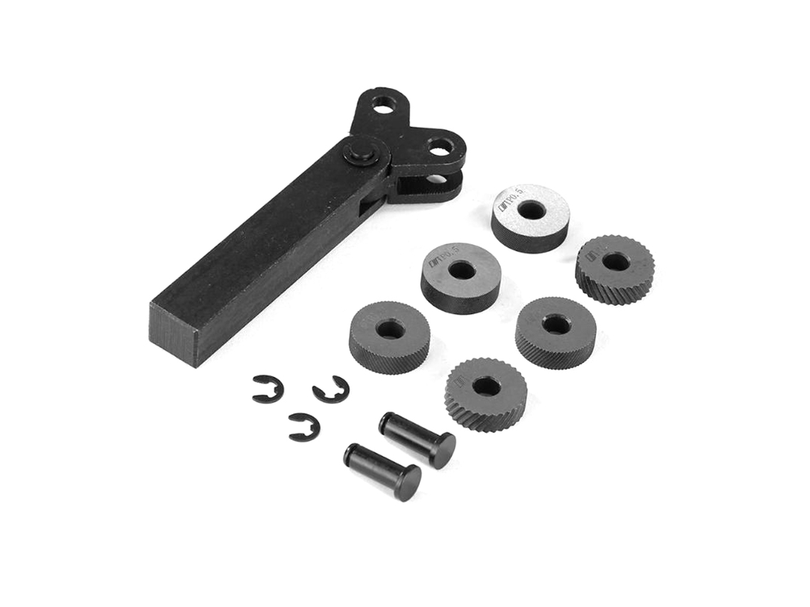 Kit De Ferramentas De Ranurado De Roda Dual De Aço, 7 Peças, Passos Lineares 0.5mm, 1mm E 2mm, Para Torneiras