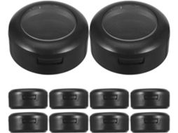 Conjunto de 10 compartimentos vazios para sombras de olhos em plástico marrom, organizador leve.