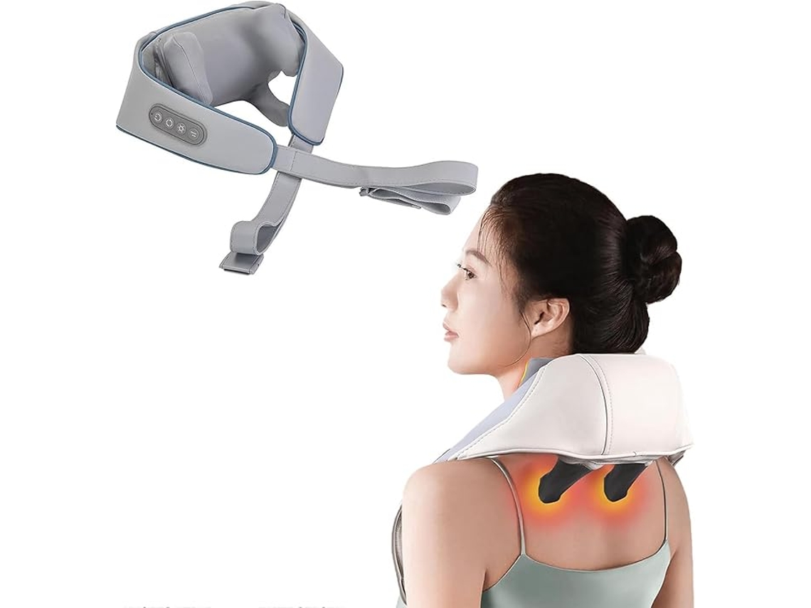 Massageador Elétrico De Pescoço E Ombros, Xale De Massagem Para Ombros E Pescoço Aquaforge