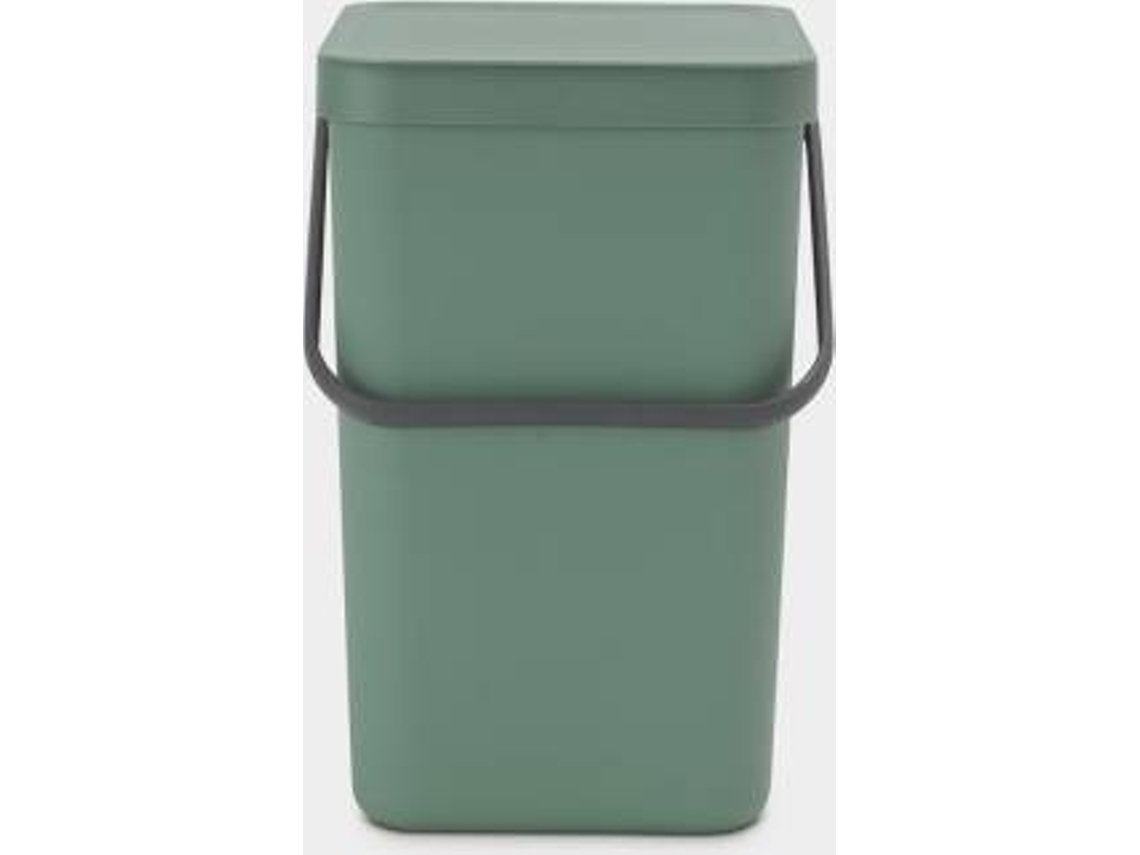 Balde do Lixo BRABANTIA Sort&Go (Verde - 25L - 34x26.5x40 cm  - Inox)