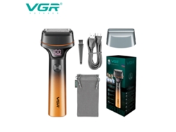 Barbeador Elétrico Corporal Com Visor Digital, Lavável À Água E Com Cores Em Degradê.