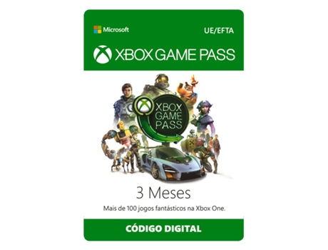 Cartão Xbox Game Pass 3 Meses (Formato Digital)