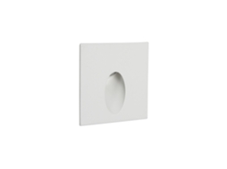 Baliza Exterior Led 3w De Encastrável De Parede Quadrado Alumínio Branco Ellis 2700k Branco Quente