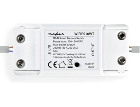 Interruptor Inteligente Wi-Fi NEDIS SmartLife PS10WT