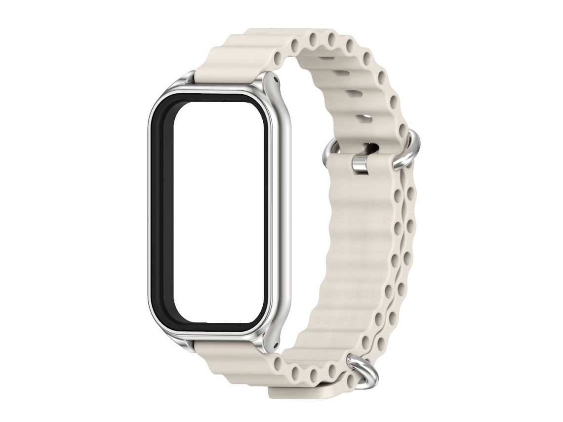 Pulseira de Silicone Ocean para Redmi Band 3/mi Band 9 Active Bege HEXINYIGJLY