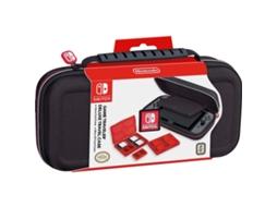 Capa Game Traveler Nintendo Switch Deluxe Oled Também Compatível com Switch e Switch Lite, Nylon Balístico Preto, Suporte de Exibição BRILVIBERA