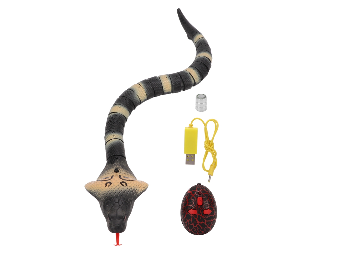 Brinquedo de Cobra Controle Remoto Business com Língua Retrátil e Cauda Mexendo USB S/MARCA